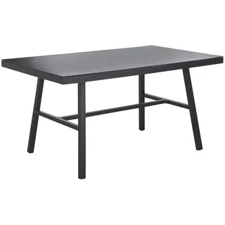 Beliani Gartentisch 150 x 90 x 76 cm Schwarz