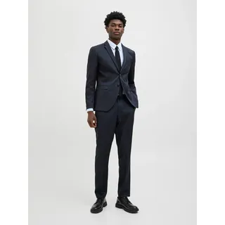 Jack & Jones Anzug "JPRCOSTA SUIT" Set, 2 tlg. sehr schmal aus Polyester, sehr schmale Passform, mit Reverskragen, Langarm-Sakko, schwarz navy