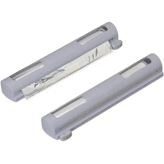 Relaxdays Folienschneider 2er Set Frischhaltefolie grau