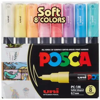 Posca marker sæt Soft Colors PC-1M 8