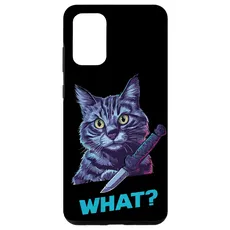 Hülle für Galaxy S20+ Katze Messer Design Witzige Tier Katzen
