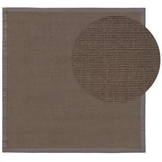 Kunstloft Sisalteppich Sana Grau 150x150 cm , Naturmaterialen , Beton Optik , Quadratisch , 150x1 cm , Gots , für Fußbodenheizung geeignet , Teppiche und Böden, Teppiche
