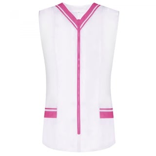 MISEMIYA - Arbeitskleidung Frau OHNE ÄRMEL WEIß/SCHWARZ UNIFORM KLINIK Krankenhaus Reinigung TIERARZT Gesundheit GASTGEWERBE Ref-818 - Medium, Pink