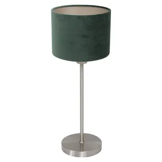 Tischlampe - grün stahl - NOOR - metall textil - nachttischlampe - E27 - 4416ST - Mexlite - Grün