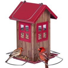 Kingsyard Metall-Vogelfutterhaus Vogelhaus für Balkon, Vogelhaus zum Aufhängen, Futterstelle für Wildvögel, Wetterfest Vogelhäuser für Draußen