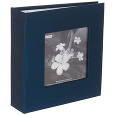 Pioneer DA-100SKF Silk Fabric Frame Photo Album, 100 Pockets Hold 4"x6", Lagoon Blue