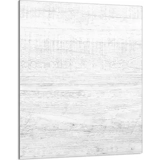 Herdabdeckplatte 40x52 Glaskeramikkochfeld Abdeckung Spritzschutz Glasplatte Deko Schneidebrett, Holz Weiß