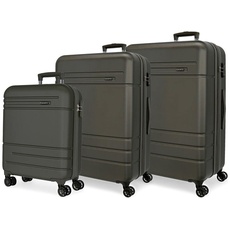 Movom Galaxy Koffer-Set, schwarz, 55/68/78 cm, starr, ABS-Kombinationsverschluss, seitlich, 217 l, 11,64 kg, 4 Räder, Handgepäck