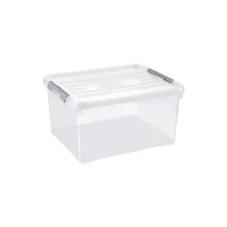 Curver 243813 Aufbewahrungsbox HANDY stapelbar (L x B x H) 490 x 390 x 250 mm Transparent, Silber 1