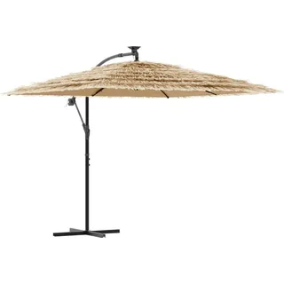vidaXL Sonnenschirm mit LED und Stahlmast Braun 269x269x235 cm - Braun