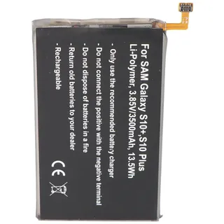 AccuCell Akku passend für Samsung Galaxy S10+, S10 Plus, Li-Polymer, 3,85V, 3500mAh, 13,5Wh, built-in, ohne Werkzeug