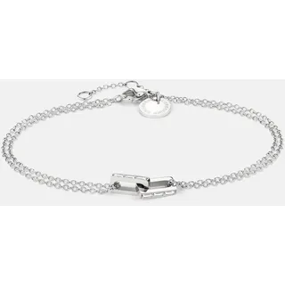 Liebeskind Berlin The Festive Mini Link Sparkle Armband Edelstahl mit Zirkonia silberfarben Größe 18