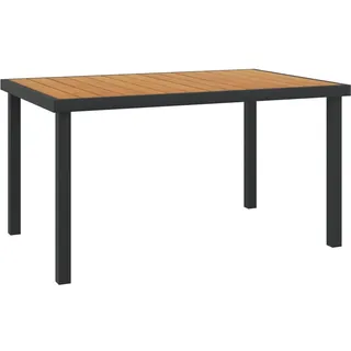 Gartentisch Braun 140x90x74 cm Aluminium und WPC - Braun