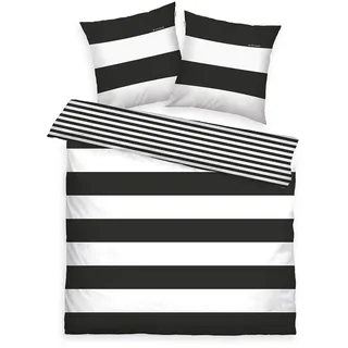 Tom Tailor Siena Wendemotiv Weiß/Schwarz 200 x 220 cm + 2 x 80 x 80 cm