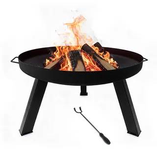 Relaxdays Feuerschale Ø 59 cm Schwarz