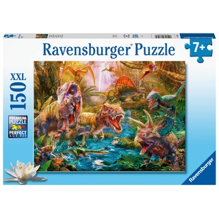 Ravensburger Kinderpuzzle 13348 - Versammlung der Dinosaurier- 150 Teile XXL Dinosaurier-Puzzle für Kinder ab 7 Jahren, White