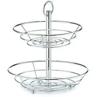 Zeller Obstschale, Metall, Silber, 26 x 29 cm, 27302