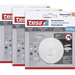 Tesa 77781 Deckenhaken Weiß Inhalt: 3St.
