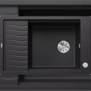 Blanco Elon XL 6 S schwarz Granit Handbetätigung 500 x 780 mm
