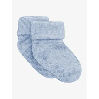 Minymo Baby rib Sock w. ABS (2-pack) winter sky melange (702) 23\26