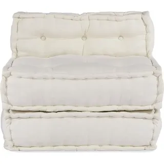 vidaXL Pouf Modular Creme 70x70x54 cm Stoff