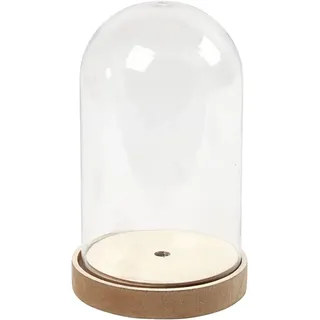Creativ Company Glocke auf Holzfuß, H: 18 cm, D: 11 cm, 1Pck, Weihnachtsrot