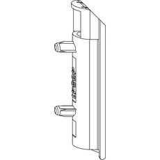 Schmutzabdeckung Ecklagerband PVC, verkehrsweiß RAL 9016 (40341)