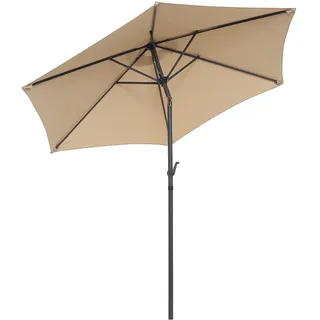 Butlers Sonnenschirm Siesta , Beige , Metall, Textil , 180x180 cm , Sonnenschutz, Sonnenschirme
