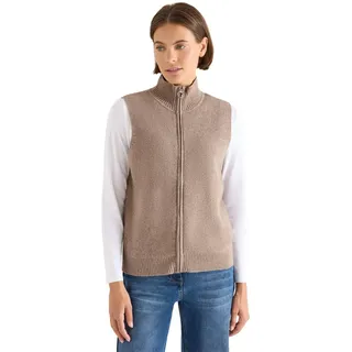 Cecil Weste mit Rippstruktur Toffee Cream Melange S