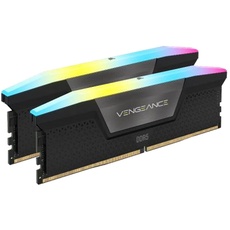 Bild von Vengeance RGB schwarz DIMM Kit 32GB, DDR5-7000, CL40-52-52-114, on-die ECC (CMH32GX5M2B7000C40)