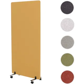Akustik-Trennwand HWC-G77, Büro-Sichtschutz Raumteiler Pinnwand, doppelwandig rollbar Stoff/Textil ~