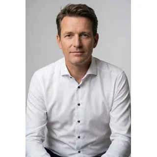 Olymp Langarmhemd »Luxor« Businesshemd, unifarben, modern fit, Royal-Kentkragen