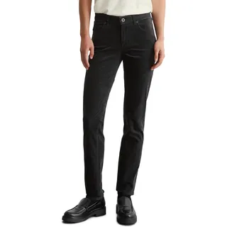 Marc O'Polo Damen Samthose mit Stretch-Anteil Slim Fit, Grau (Dark Graphite), W31/L30