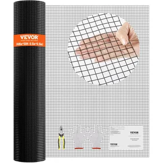 Vevor Volierendraht 122 x 1524 cm Schwarz