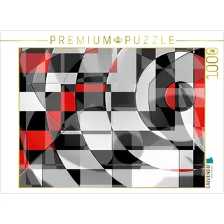 CALVENDO Puzzle Schwarz weiß trifft rot Version 1 1000 Teile Puzzle quer | Lege-Größe cm Foto-Puzzle für glückliche Stunden