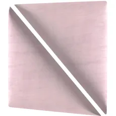MOLLIS Polsterplatte, Dreieckiges und Dekoratives Wandpaneel, Geeignet als Bettkopfteil oder Aufprallschutz, Reduziert Schall und Verbessert Akustik, aus Schaumstoff, 30 x 30 cm, Lavendel
