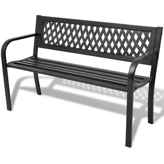 vidaXL Gartenbank 118 x 50 x 75 cm schwarz