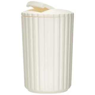 Allstar Schwingdeckeleimer Minas Weiß - Kosmetikeimer Fassungsvermögen: 3 l, Polypropylen, 15 x 25 x 15 cm, Weiß