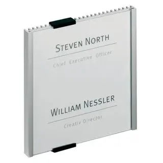 Durable Türschild INFO SIGN Metall silber 14,9 x 14,85 cm, 1 St.