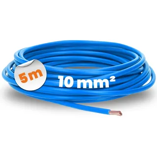 Lapp 5 Meter Lapp 4520025 H07V-K 10 mm2 blau I Verdrahtungsleitung I Aderleitung flexibel I PVC-Einzelader I Litze 10mm2 I Verdrahtung