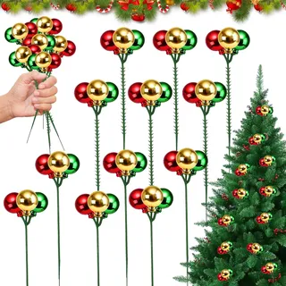 12 Stück Weihnachtskugeln Bunt Weihnachtsbaum Kugeln Weihnachtsbeeren Weihnachtskugel Weihnachten Deko Bunte Weihnachtskugeln Weihnachtsbaum Deko für Weihnachtsdeko Adventskranz Deko Party Decoration