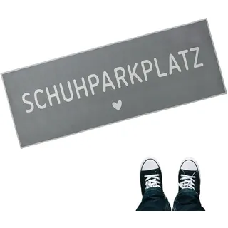 Onperpoe Schuhparkplatz Fußmatte 100x35cm Schuhmatte Abtropfmatte für Innen & Außen rutschfest Schmutzfangmatte Lustige Fußmatten Haustür Maschinenwaschbar Türmatte Fußabtreter Dünne 5mm