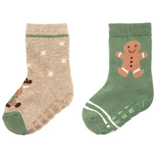 Sterntaler ABS Socken 2er-Pack Weihnachten in beige 26