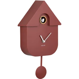 Karlsson - Kuckucksuhr Modern Cuckoo - Rot - 8.5x21.5x41cm - Gelb, Rot