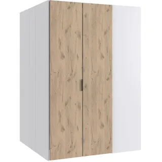 WIMEX Boxxx Begehbarer Eckschrank Weiß, Eichefarben - 135.2x197x127 cm