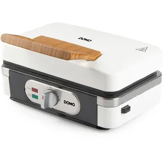 DOMO DO9277C Snackmacher 3-in-1 - Sandwichmaker - Waffeleisen - Kontaktgrill - 1100W - Weiß