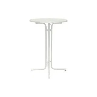 MFG Freizeitmöbel Stehtisch rund Spanplatte weiß 80,0 x 80,0 x 110,0 cm, 1 St.