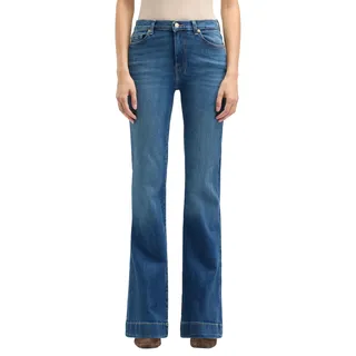 7 For All Mankind Damen Dojo Retro Fade Jeans, Mid Blue, 30W EU