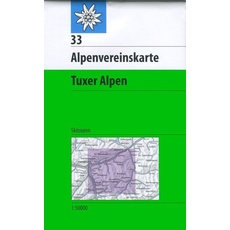 DAV Alpenvereinskarte 33 Tuxer Alpen 1 : 50 000 Skirouten