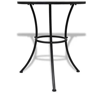 vidaXL Mosaiktisch Ø 60 x 70 cm terracotta/weiß